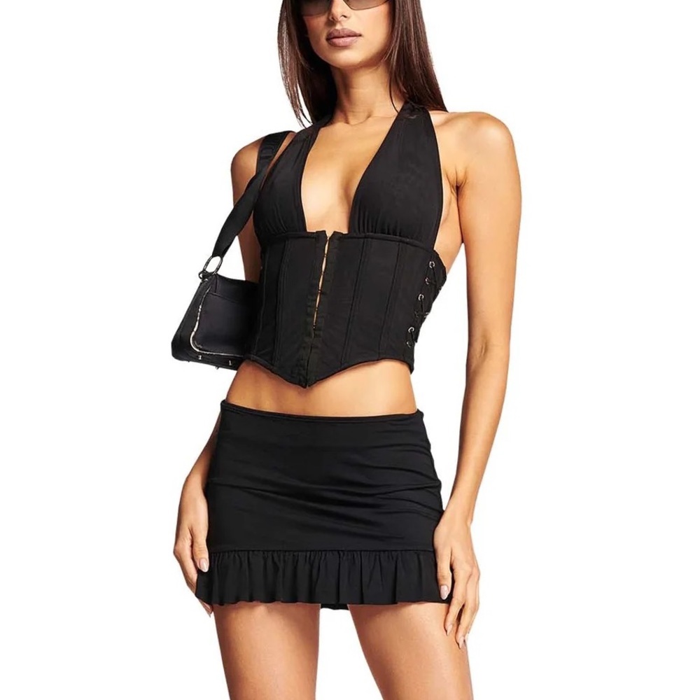 I Am Gia Celestina Top Black Corset